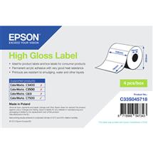 Epson Printer Labels | Epson High Gloss Label - Die-cut Roll: 102mm x 76mm, 1570 labels