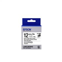 Label Printer Tape | Epson Label Cartridge Iron on LK-4WBQ Black/White 12mm (5m)