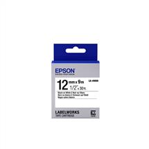 Label Printer Tape | Epson Label Cartridge Standard LK-4WBN Black/White 12mm (9m)