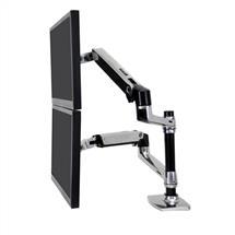 TV Brackets | Ergotron LX Series Dual Stacking Arm 61 cm (24") Silver Desk