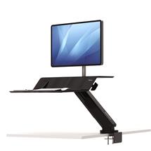 Laptop / Monitor Risers | Fellowes Lotus RT Sit-Stand Workstation – Single Black