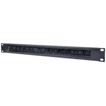 Intellinet Rack Accessories | Intellinet 19" Cable Entry Panel, 1U, with Brush Insert, Black
