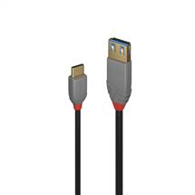Lindy 0.15m USB 3.2 Type C to A Adapter Cable, 10Gbps, Anthra Line