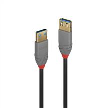 Lindy 0.5m USB 3.2 Type A Extension Cable, 5Gbps, Anthra Line