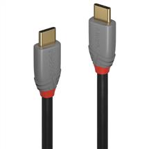 Lindy 0.5m USB 3.2 Type C to C Cable, 20Gbps, 5A, PD, Anthra Line.