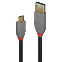 Lindy  | Lindy 1m USB 3.2 Type A to C Cable, 10Gbps, 5A, PD, Anthra Line