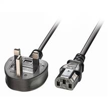 Lindy Power Cables | Lindy 10m UK 3 Pin Plug to IEC C13 Mains Power Cable, Black. Cable
