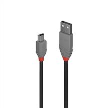 Lindy 3m USB 2.0 Type A to Mini-B Cable, Anthra Line