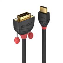 Cable Gender Changers | Lindy 1m HDMI to DVI Cable, Black Line | In Stock | Quzo UK