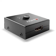 Metal | Lindy 2 Port HDMI 18G BiDirectional Switch, HDMI, Metal, Black, 60 Hz,