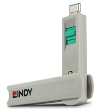 Port blocker + key | Lindy USB Type C Port Blocker Key  Pack of 4 Blockers, Green. Product