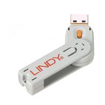 Lindy USB Type A Port Blocker Key, orange. Product type: Port blocker