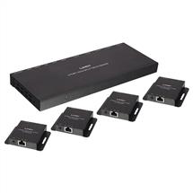 Lindy 70m Cat.6 4 Port HDMI 4K30 and IR Splitter Extender with Loop