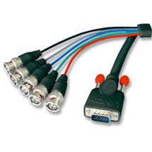 Video Cable | Lindy 1.8m Premium SVGA to 5 x BNC Monitor Cable | In Stock