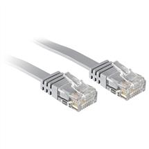 Lindy  | Lindy 5m Cat.6 U/UTP Flat Network Cable, Grey | In Stock