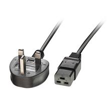 Lindy 2m UK 3 Pin Plug to IEC C19 Power Cable. Black