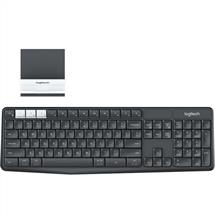 Graphite, White | Logitech K375s Multi-Device Wireless Keyboard and Stand Combo