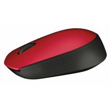 Black, Red | Logitech M170 Wireless Mouse, Ambidextrous, Optical, RF Wireless, 1000