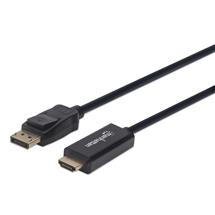 Video Cable | Manhattan DisplayPort 1.1 to HDMI Cable, 1080p@60Hz, 3m, Male to Male,