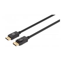Displayport Cables | Manhattan DisplayPort 1.4 Cable, 8K@60hz, 2m, Braided Cable, Male to