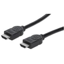 Manhattan HDMI Cable with Ethernet, 1080p@60Hz (High Speed), 10m, Male