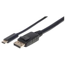 Manhattan Video Cable | Manhattan USBC to DisplayPort Cable, 4K@60Hz, 1m, Male to Male, Black,