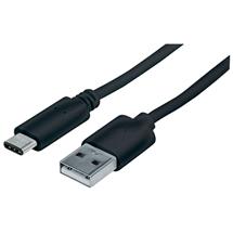Manhattan USBC to USBA Cable, 1m, Male to Male, Black, 480 Mbps (USB