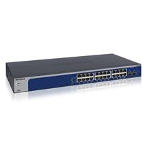 Blue, Gray | Netgear XS724EM, Managed, L2, 10G Ethernet (100/1000/10000), Rack