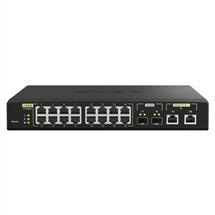 16 Port Gigabit Switch | QNAP QSWM2116P2T2S network switch Managed L2 2.5G Ethernet Power over