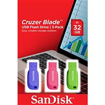 SanDisk Cruzer Blade 3x 32GB USB flash drive USB TypeA 2.0 Blue,