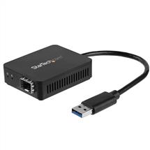 Networking Cards | StarTech.com USB 3.0 to Fiber Optic Converter  Compact USB to Open SFP