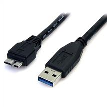 StarTech.com 0.5m (1.5ft) Black SuperSpeed USB 3.0 Cable A to Micro B