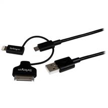 StarTech.com 1 m (3 ft.) 3 in 1 Charging Cable  Multi USB to Lightning