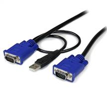 Startech Kvm Cables | StarTech.com 10 ft Ultra Thin USB VGA 2-in-1 KVM Cable