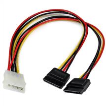 Internal Power Cables | StarTech.com 12in LP4 to 2x SATA Power Y Cable Adapter