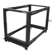 Racks | StarTech.com 4Post 12U Mobile Open Frame Server Rack, Four Post 19"