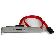 Black, Red, Silver | StarTech.com 18in 1 Port SATA to eSATA Plate Adapter
