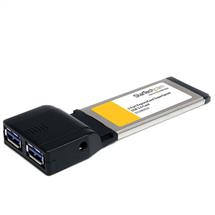 Other Interface/Add-On Cards | StarTech.com 2 Port ExpressCard SuperSpeed USB 3.0 Card Adapter with
