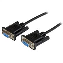 Startech Serial Cables | StarTech.com 2m Black DB9 RS232 Serial Null Modem Cable F/F