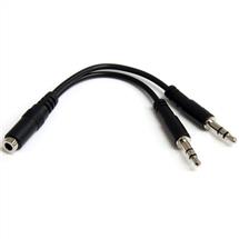 Startech Audio Cables | StarTech.com 3.5mm 4 Position to 2x 3 Position 3.5mm Headset Splitter