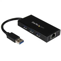 Ethernet | StarTech.com 3Port Portable USB 3.0 Hub plus Gigabit Ethernet