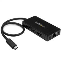 StarTech.com 3Port USB 3.0 Hub plus Gigabit Ethernet  USBC  Includes