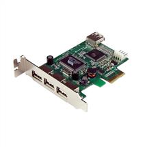 Other Interface/Add-On Cards | StarTech.com 4 Port PCI Express Low Profile High Speed USB Card