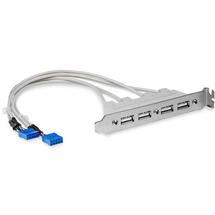 Top Brands | StarTech.com 4 Port USB A Female Slot Plate Adapter