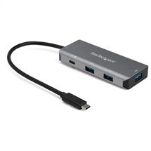 Black, Gray | StarTech.com 4 Port USB C Hub (10Gbps) to 3x USBA & 1x USBC  100W