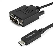 Video Cable | StarTech.com 6.6 ft. (2m) USB-C to DVI Cable - 1920 x 1200 - Black