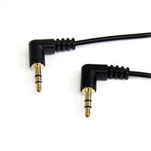 StarTech.com 6 ft Slim 3.5mm Right Angle Stereo Audio Cable - M/M