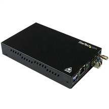 StarTech.com Gigabit Ethernet CoppertoFiber Media Converter  SM LC  10