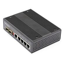 POE Switch | StarTech.com Industrial 6 Port Gigabit Ethernet Switch  4 PoE RJ45 +2