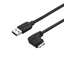 StarTech.com Slim Micro USB 3.0 Cable  M/M  RightAngle MicroUSB  0.5m